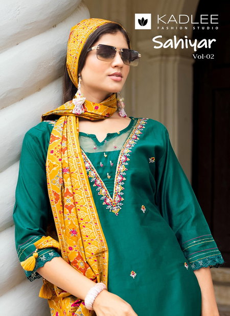 Sahiyar Vol 2 By Kadlee Viscose Weaving Kurti With Bottom Dupatta Best Wholesale Shop In Surat